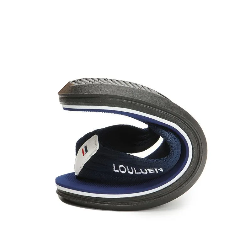 Men's flat comfy walking flip flops soft sole clip toe slides